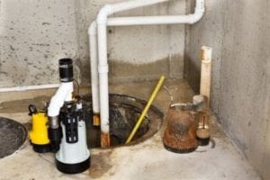 Water sump pump backups