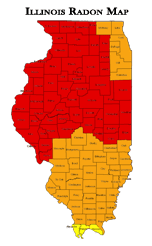 Radon testing zones