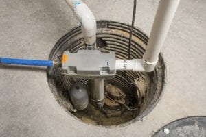 radon seeping through the uncovered sump pump in the basement